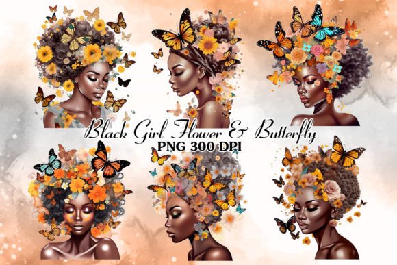 Black Girl Flower Watercolor Clipart: Illustrations Review