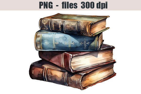 Books Watercolor Clipart: A Designer’s Review for Local Branding & Packaging