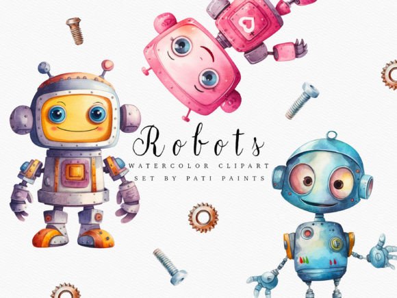 Cute Robots Meet Watercolor: A Blog Designer’s Take on Illustration Magic