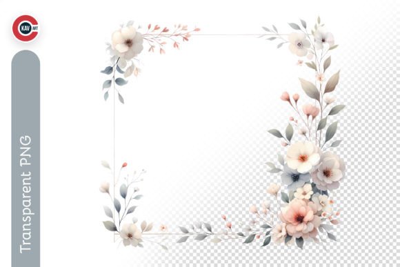 Elegant Watercolor Floral Design PNG for Real Crafting & Handmade Business