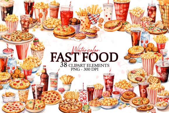 Fast Food Watercolor Clipart Bundle – A Designer’s Real-World Review for Client Projects