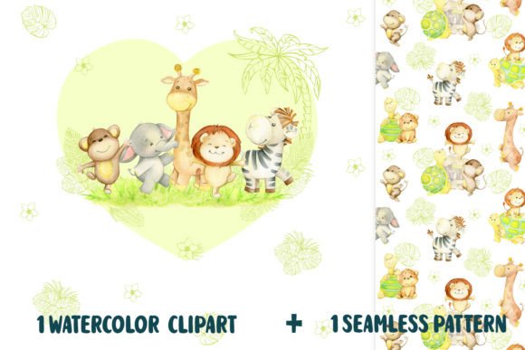 Safari Animal Tropical Watercolor Set: Illustrations Review