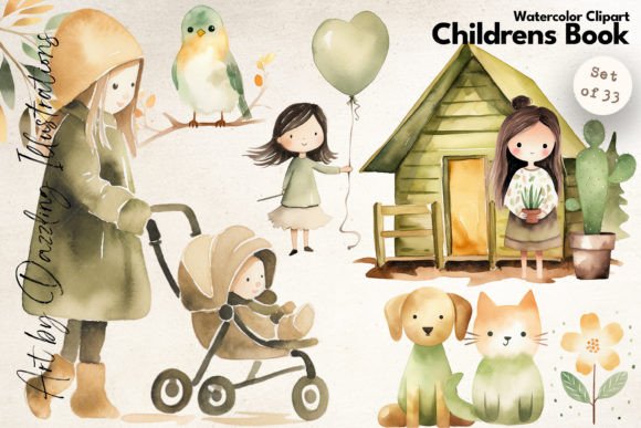 Watercolor Children's Book Illustrations for Crafters & Handmade Sellers