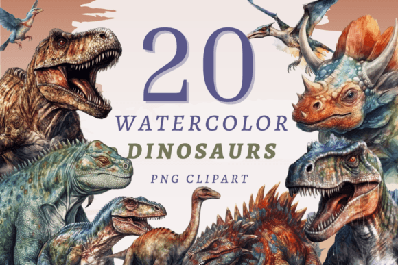 Watercolor Dinosaur PNG Bundle: An Embroidery Review