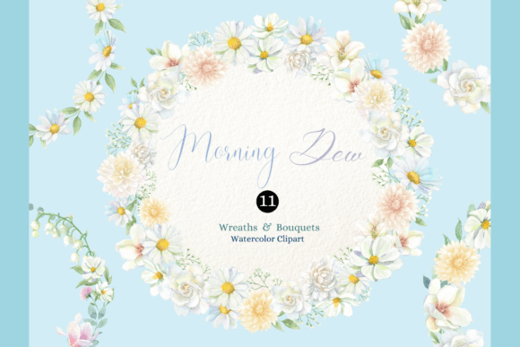 Watercolor Floral Wreaths & Bouquets Illustrations for Crafting & Handmade Business