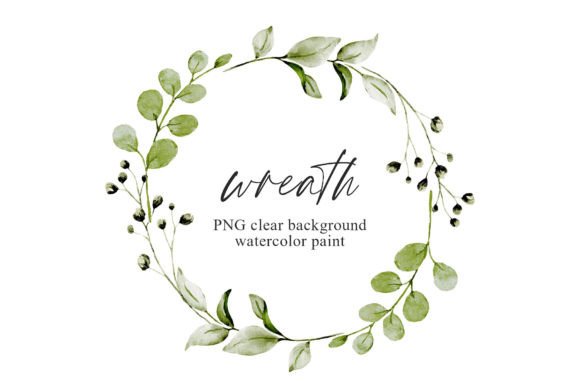 Watercolor Leaves Wreath & Floral Frame Illustrations for Branding and Creative Design