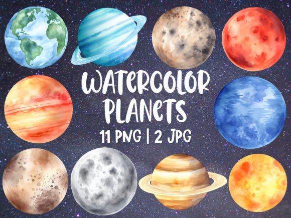 Watercolor Planets Clipart for Embroidery: A Designer’s Real-World Test